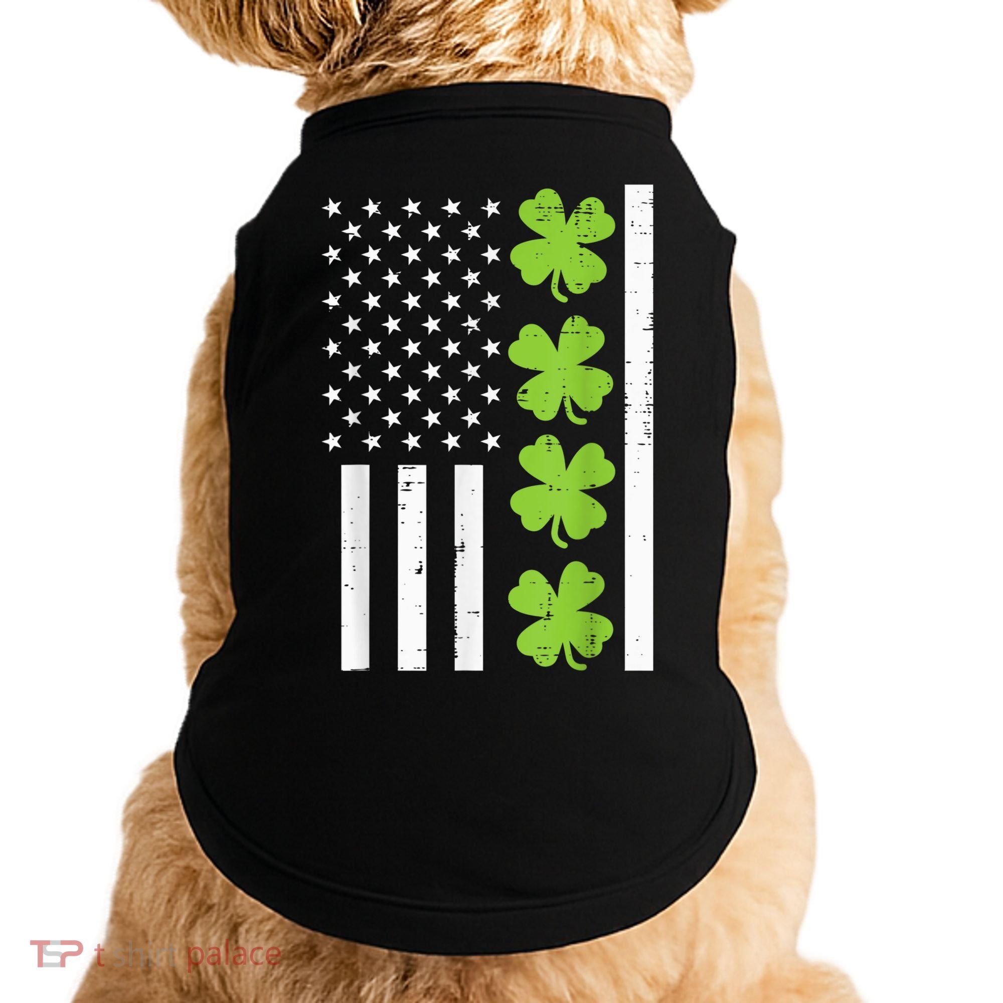 American Flag Shamrock St Patricks Day, St Patricks Day, Funny St Patricks Day, Doggie Tank