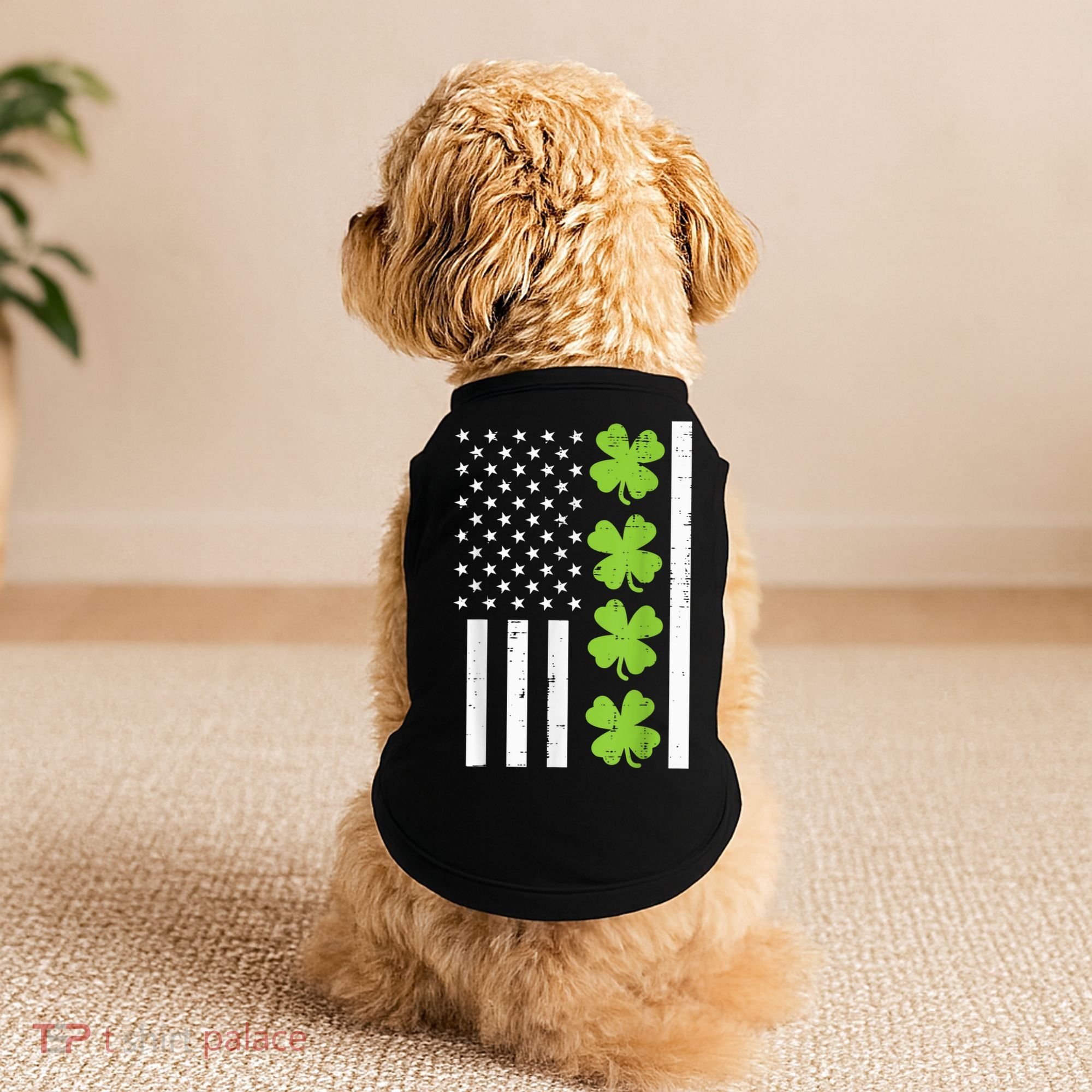 American Flag Shamrock St Patricks Day, St Patricks Day, Funny St Patricks Day, Doggie Tank