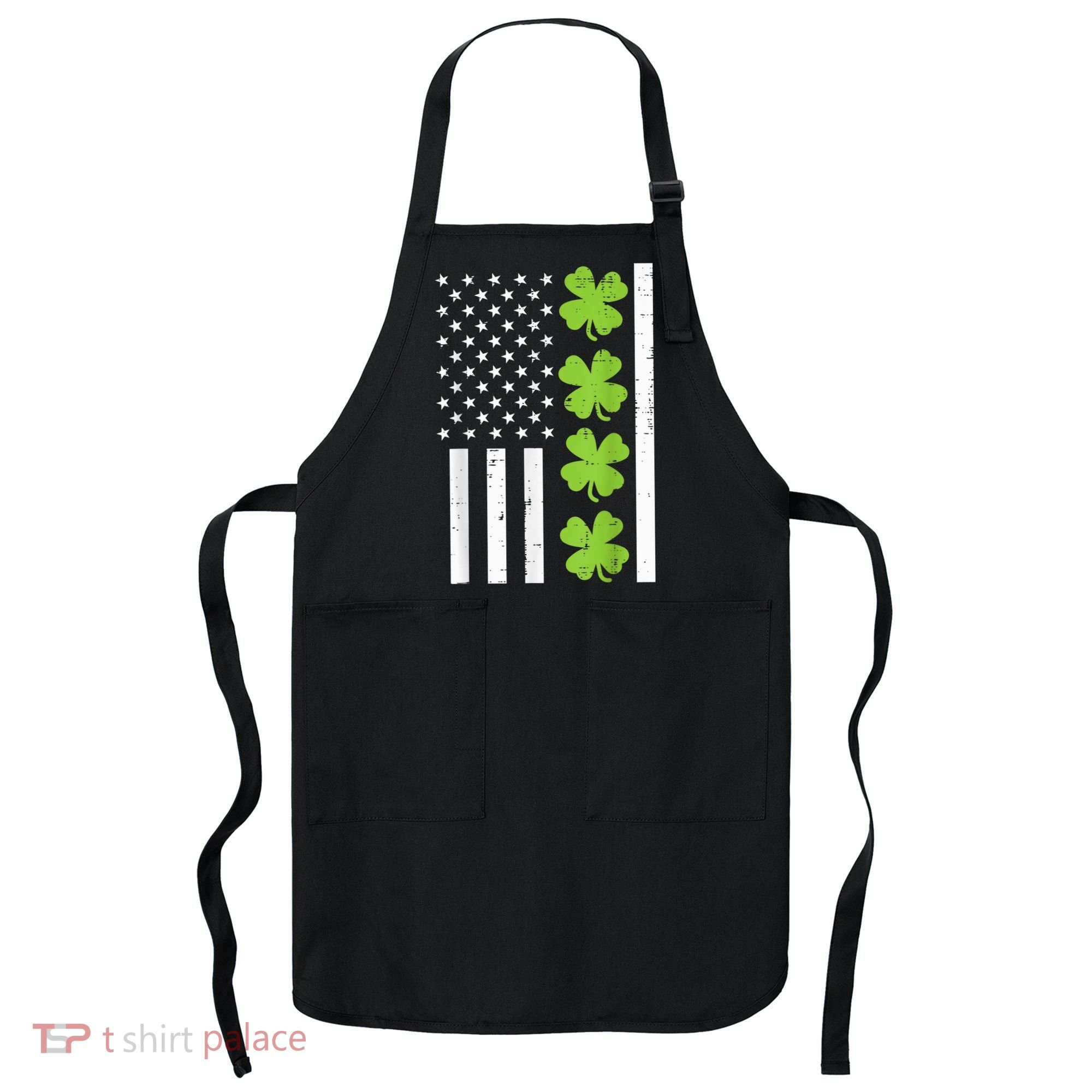 American Flag Shamrock St Patricks Day, St Patricks Day, Funny St Patricks Day, Apron