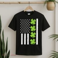 American Flag Shamrock St Patricks Day, St Patricks Day, Funny St Patricks Day, T-Shirt thumb 2