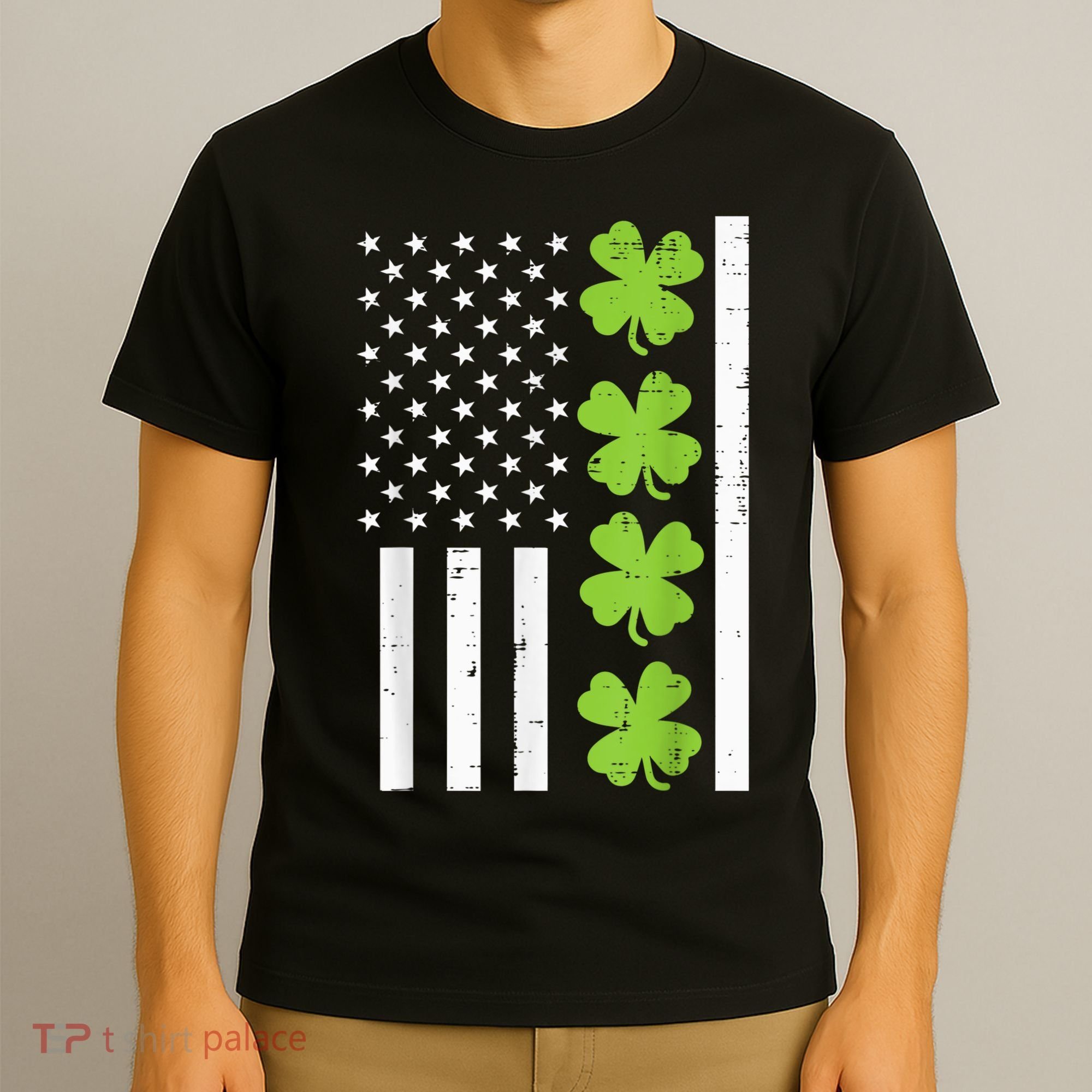 American Flag Shamrock St Patricks Day, St Patricks Day, Funny St Patricks Day, T-Shirt