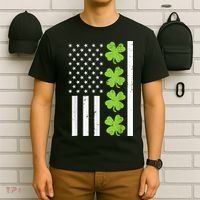 American Flag Shamrock St Patricks Day, St Patricks Day, Funny St Patricks Day, T-Shirt thumb 6