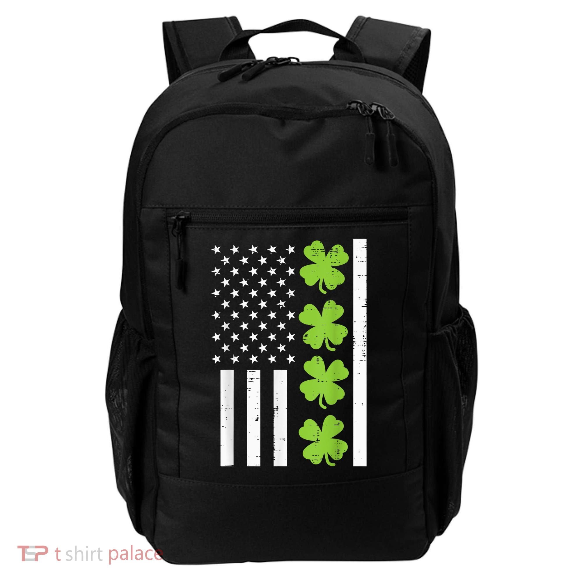 American Flag Shamrock St Patricks Day, St Patricks Day, Funny St Patricks Day, Backpack
