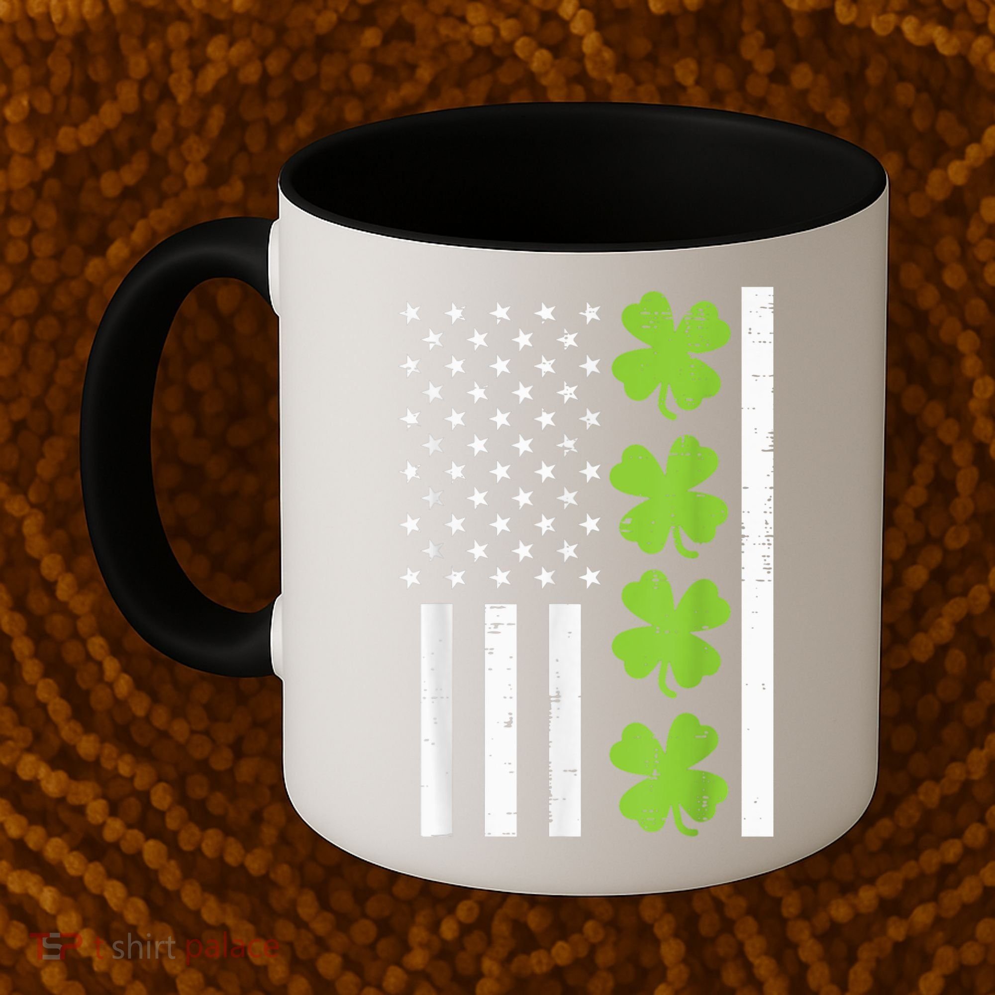American Flag Shamrock St Patricks Day, St Patricks Day, Funny St Patricks Day, Coffee Mug