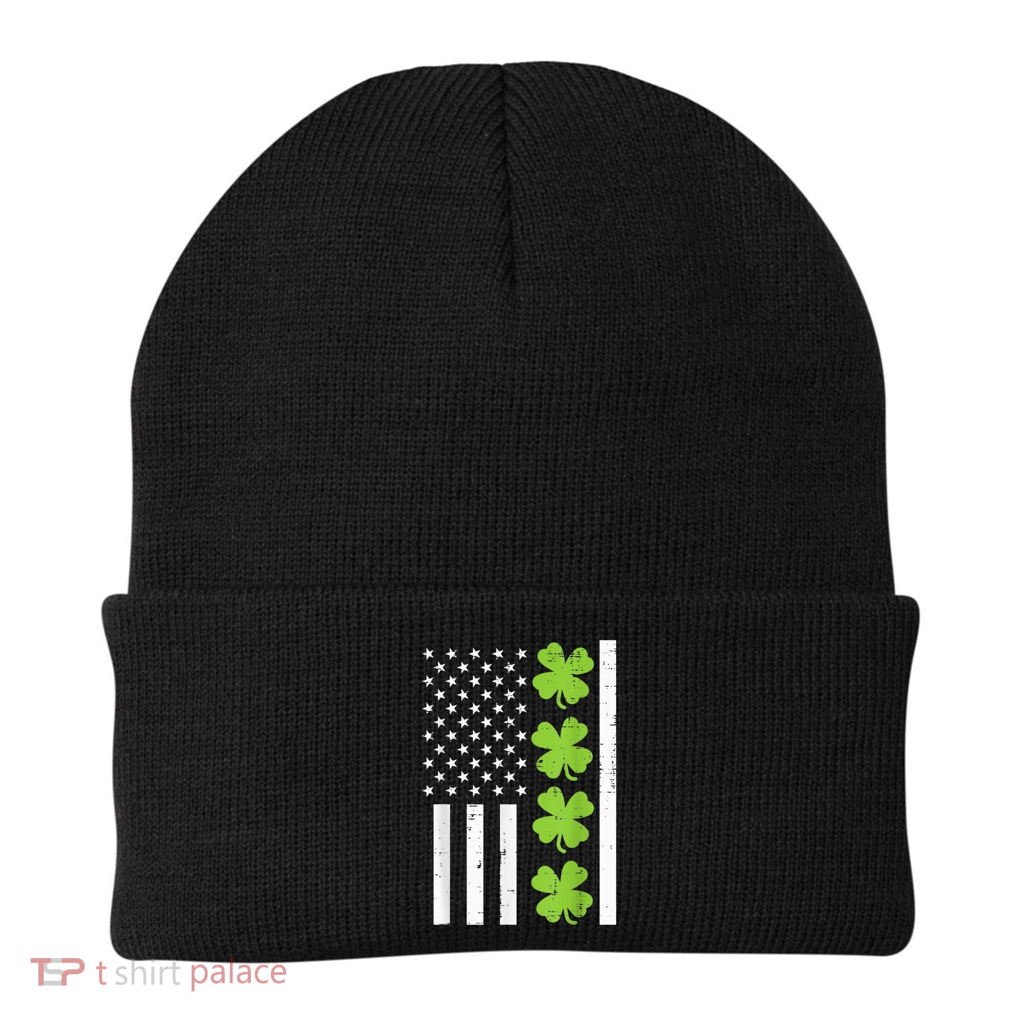 American Flag Shamrock St Patricks Day, St Patricks Day, Funny St Patricks Day, Beanie