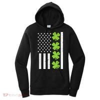 American Flag Shamrock St Patricks Day, St Patricks Day, Funny St Patricks Day, Women's Hoodie thumb 0