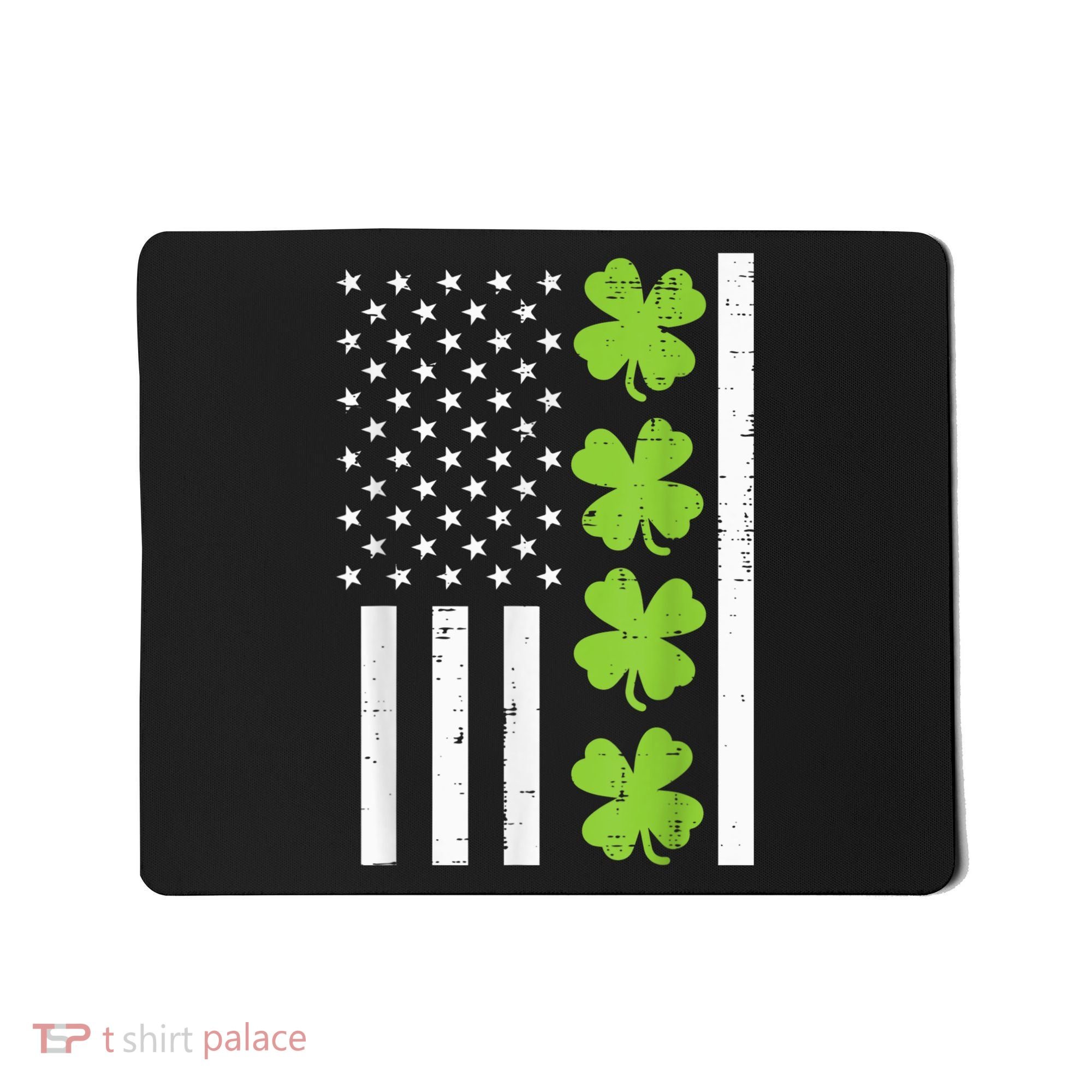 American Flag Shamrock St Patricks Day, St Patricks Day, Funny St Patricks Day, Mousepad