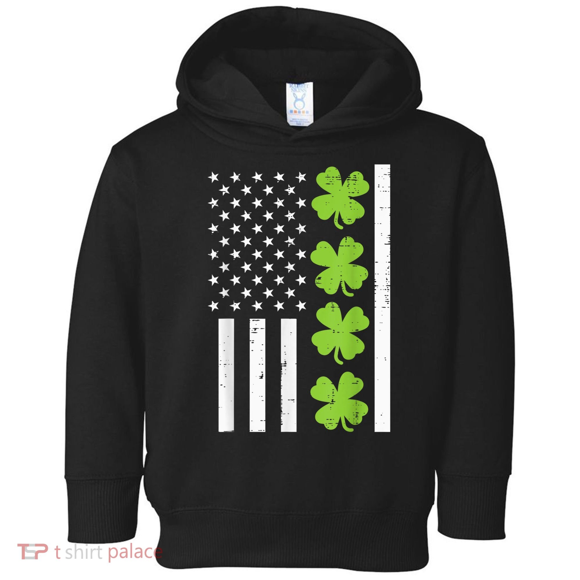 American Flag Shamrock St Patricks Day, St Patricks Day, Funny St Patricks Day, Toddler Hoodie