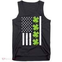American Flag Shamrock St Patricks Day, St Patricks Day, Funny St Patricks Day, Tank Top thumb 0