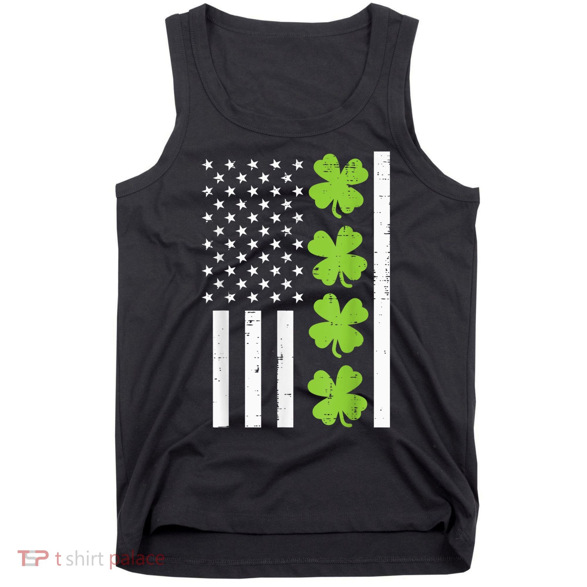 American Flag Shamrock St Patricks Day, St Patricks Day, Funny St Patricks Day, Tank Top