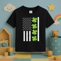 American Flag Shamrock St Patricks Day, St Patricks Day, Funny St Patricks Day, Toddler T-Shirt thumb 3