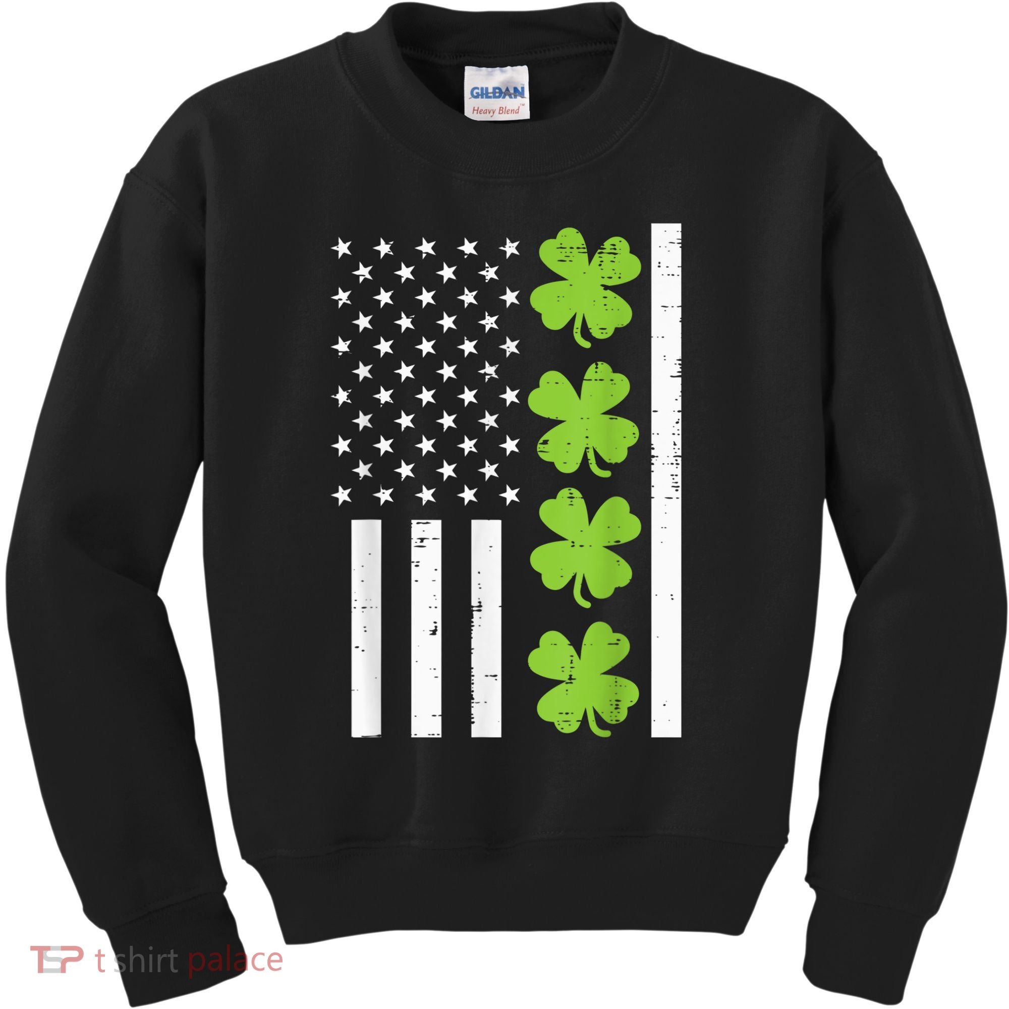 American Flag Shamrock St Patricks Day, St Patricks Day, Funny St Patricks Day, Kids Sweatshirt