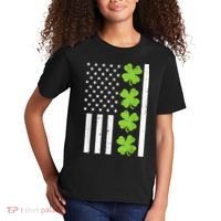 American Flag Shamrock St Patricks Day, St Patricks Day, Funny St Patricks Day, Kids T-Shirt thumb 2