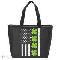American Flag Shamrock St Patricks Day, St Patricks Day, Funny St Patricks Day, Tote Bag thumb 0