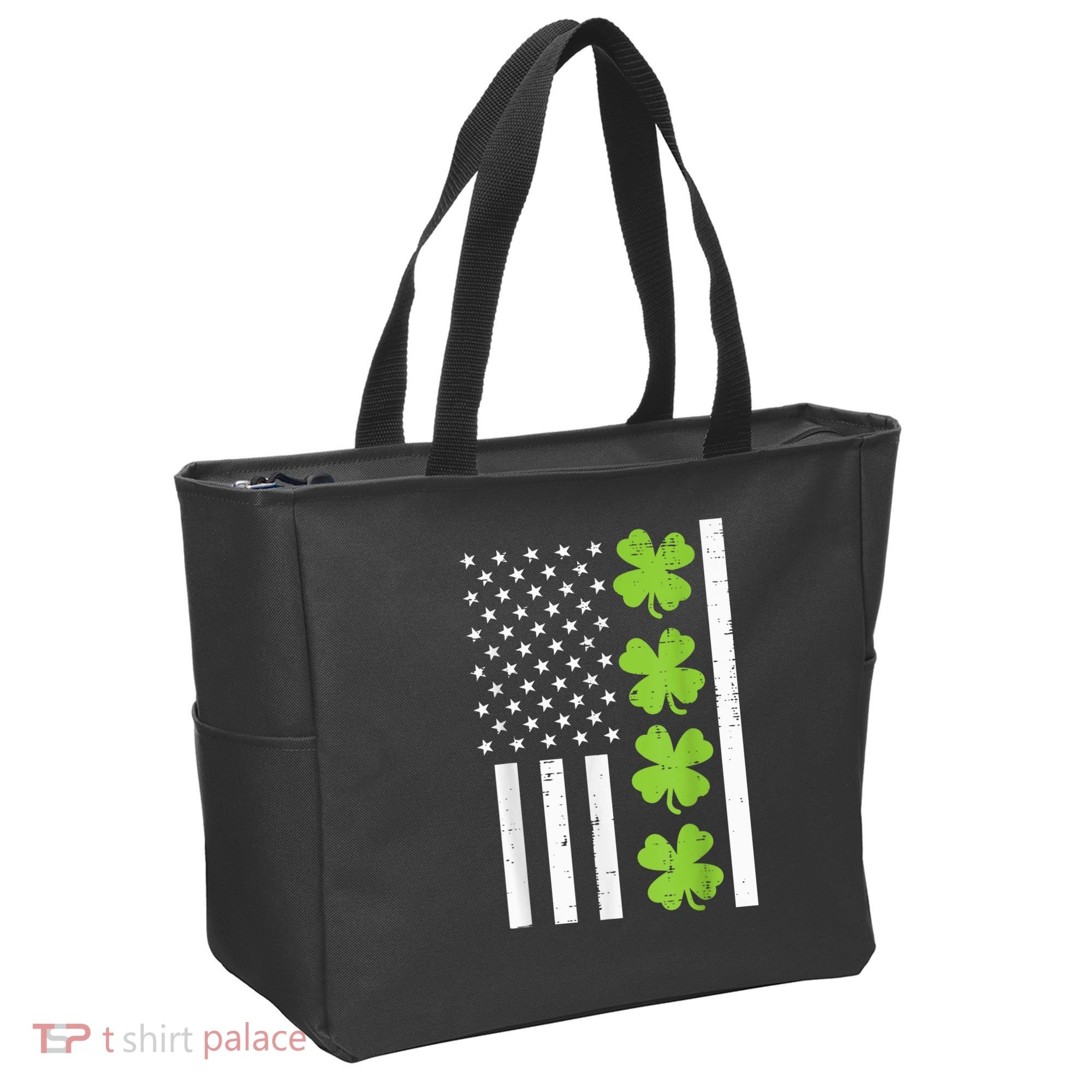 American Flag Shamrock St Patricks Day, St Patricks Day, Funny St Patricks Day, Tote Bag