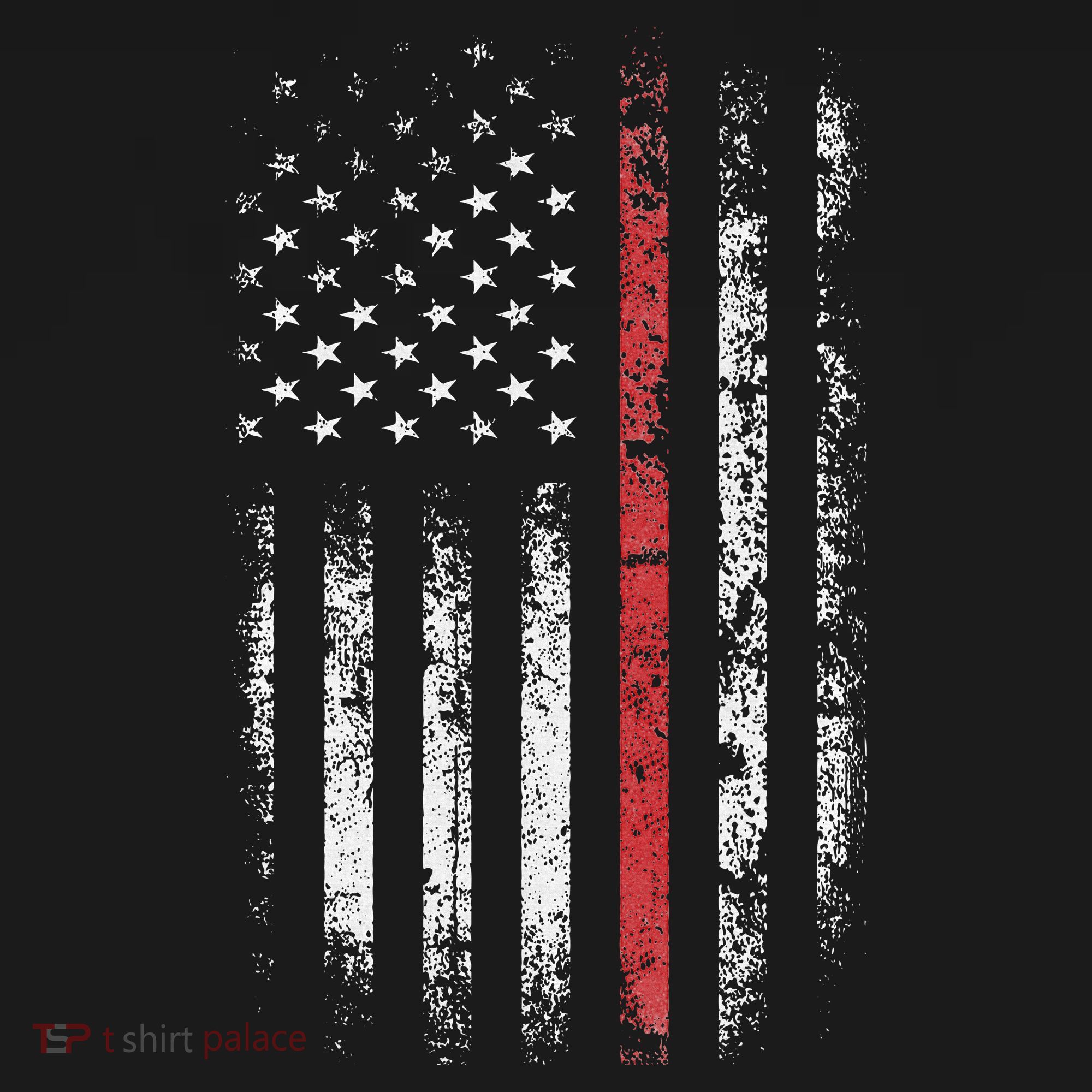 American Flag Thin Red Line Firefighter Support Patriotic Doggie Tank
