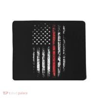 American Flag Thin Red Line Firefighter Support Patriotic Mousepad thumb 0