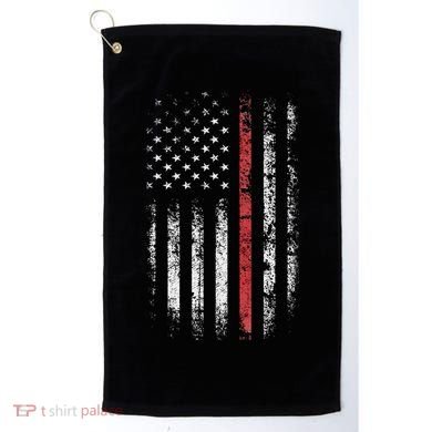 American Flag Thin Red Line Firefighter Support Patriotic Golf Towel