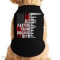 All Faster Than Dialing 911 American Flag Doggie Tank thumb 0