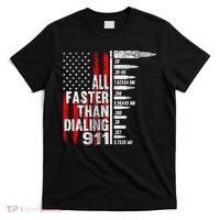 All Faster Than Dialing 911 American Flag T-Shirt thumb 0
