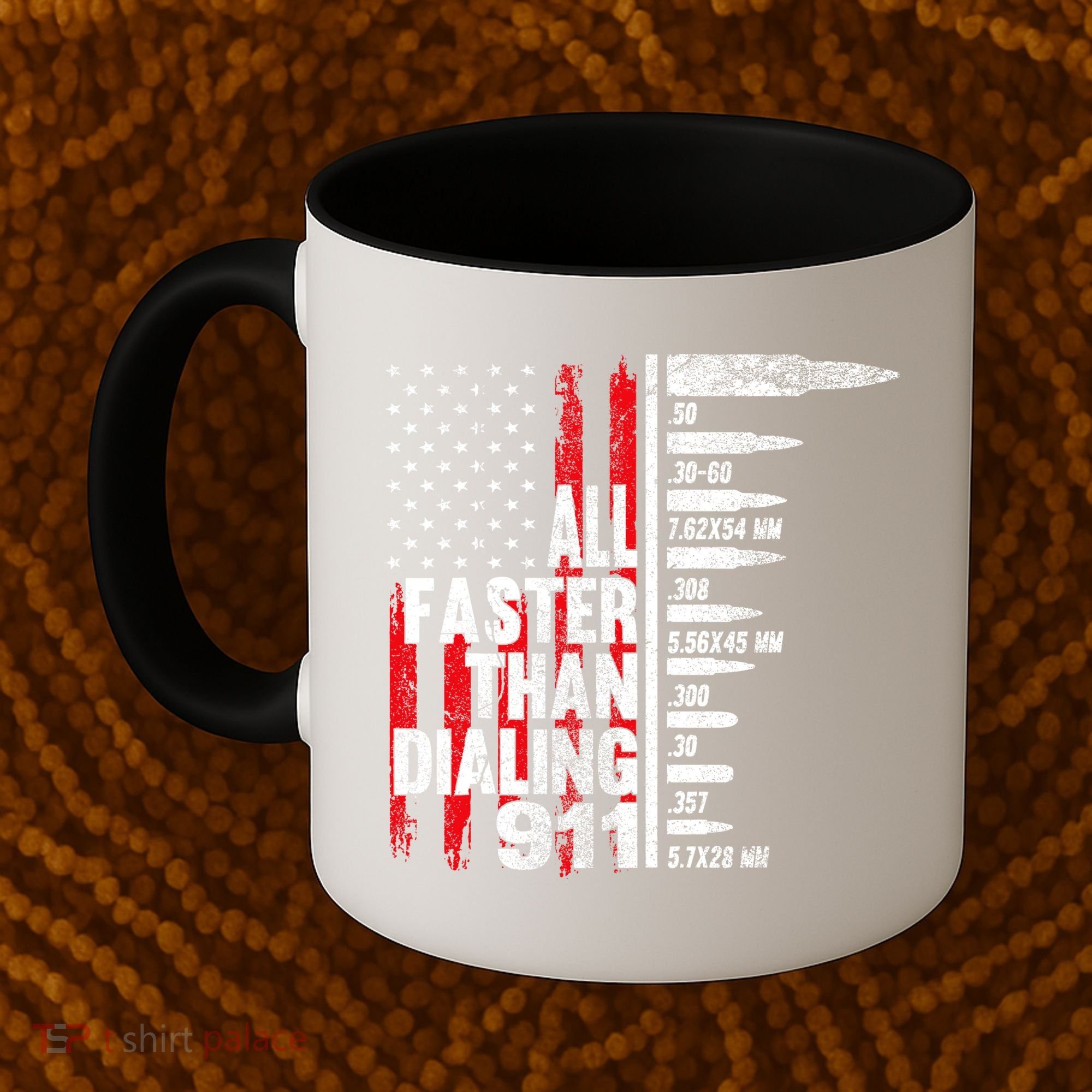 All Faster Than Dialing 911 American Flag Coffee Mug