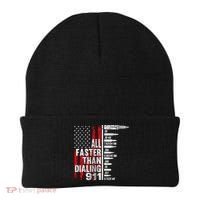 All Faster Than Dialing 911 American Flag Beanie thumb 0