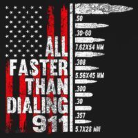 All Faster Than Dialing 911 American Flag Women's Hoodie thumb 2