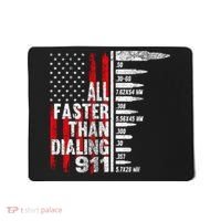 All Faster Than Dialing 911 American Flag Mousepad thumb 0
