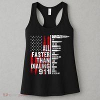 All Faster Than Dialing 911 American Flag Women's Tank Top thumb 3