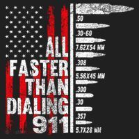 All Faster Than Dialing 911 American Flag Hat thumb 2