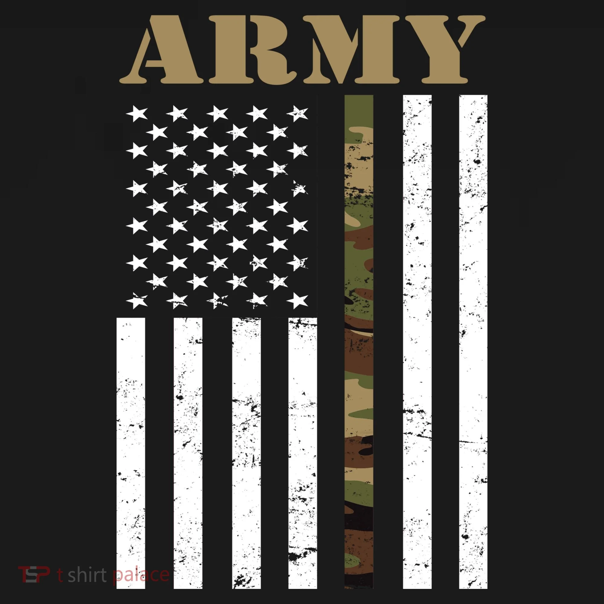 Army Flag Thin Camo Line Doggie Tank