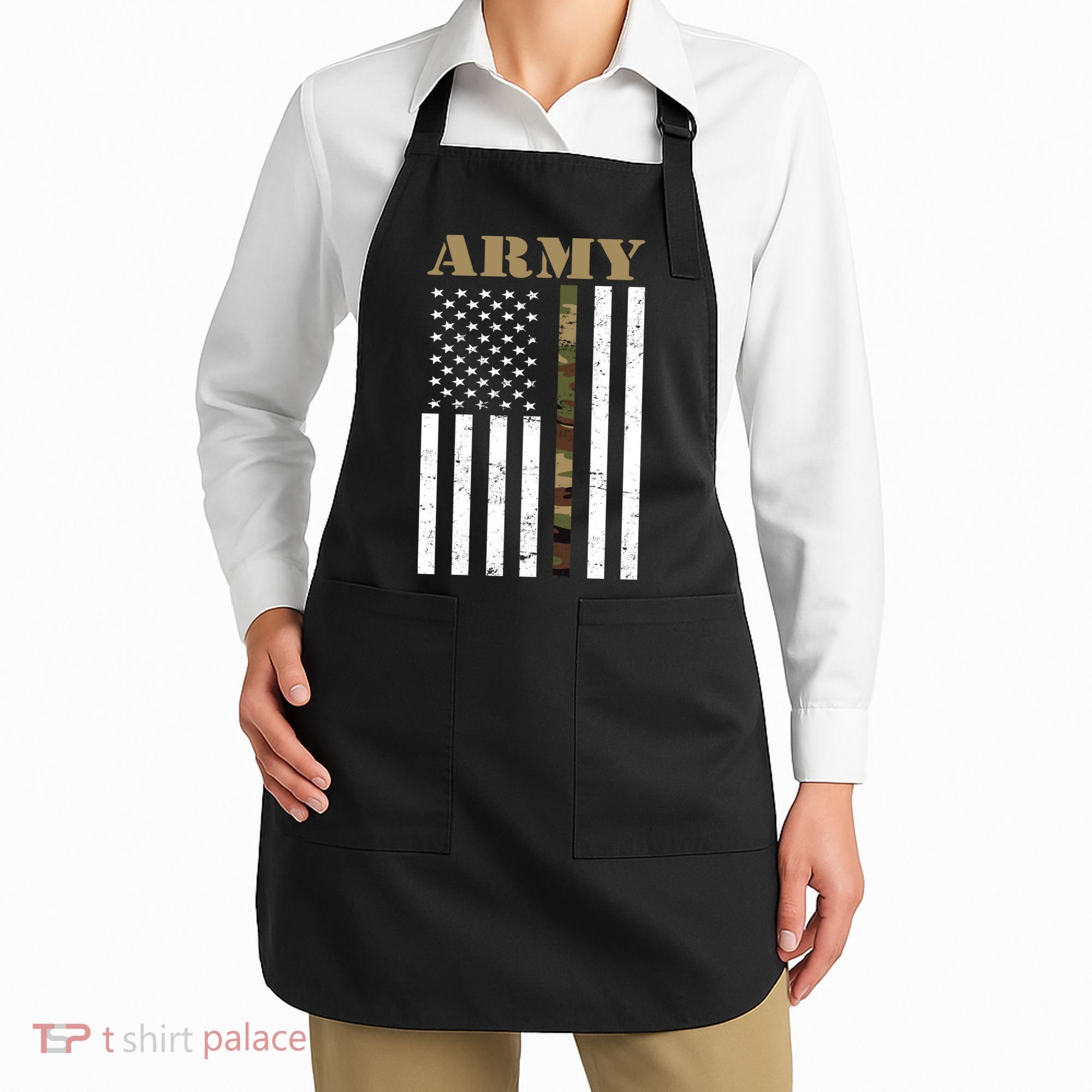 Army Flag Thin Camo Line Apron