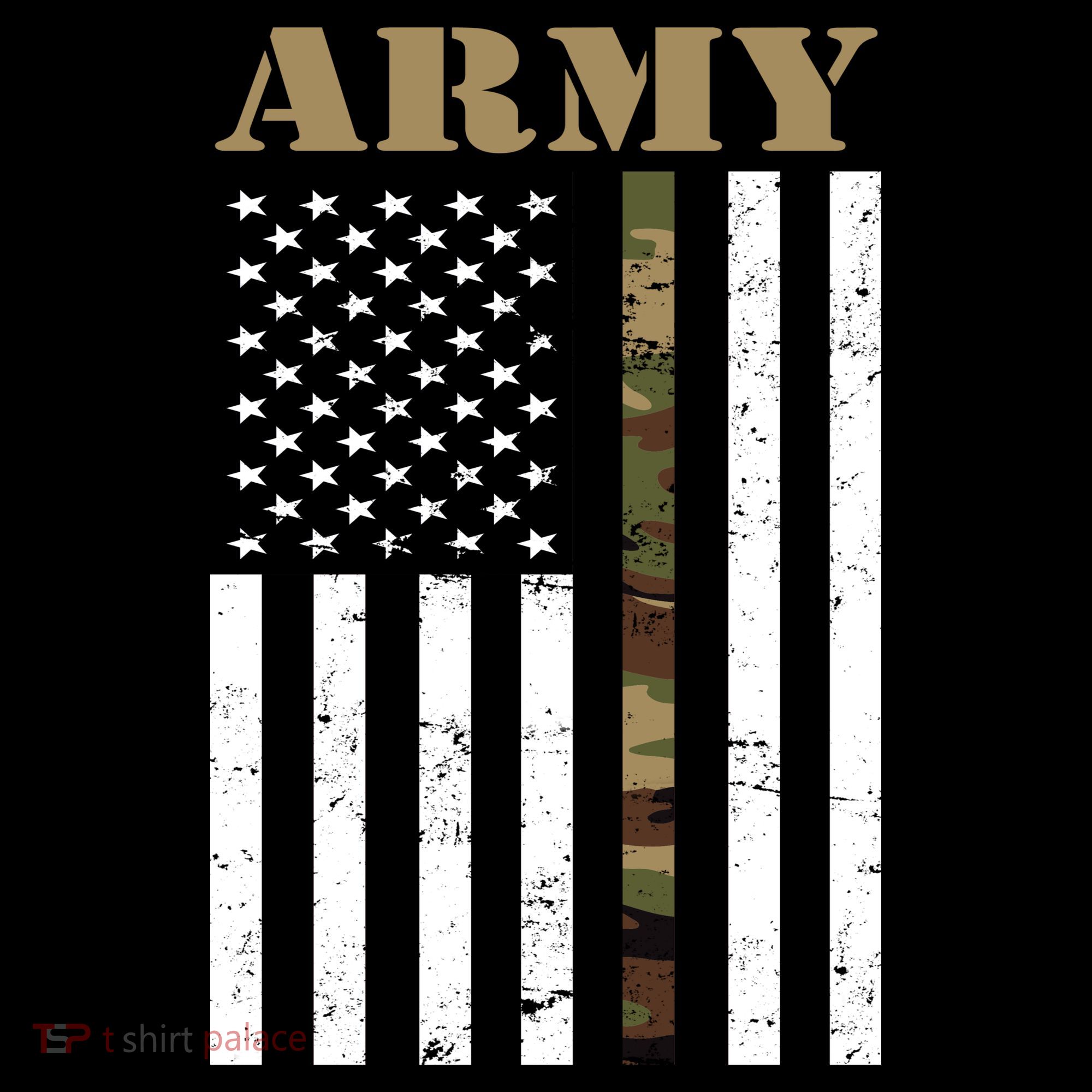Army Flag Thin Camo Line Bucket Hat