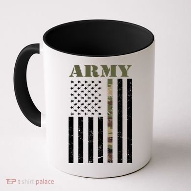 Army Flag Thin Camo Line Coffee Mug