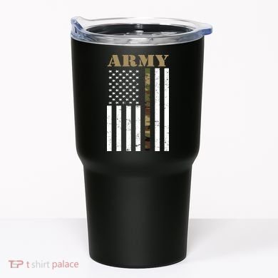 Army Flag Thin Camo Line Tumbler