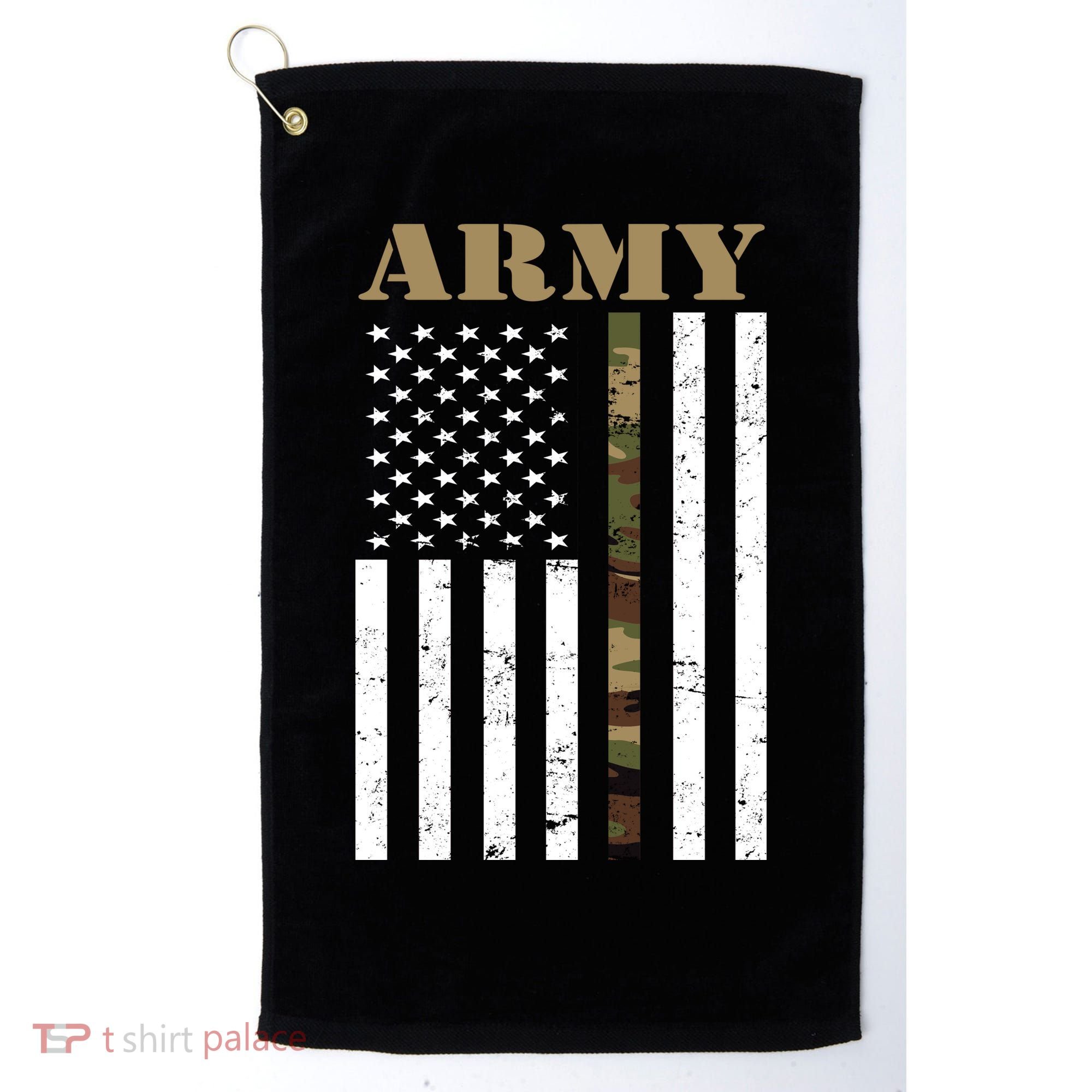 Army Flag Thin Camo Line Golf Towel