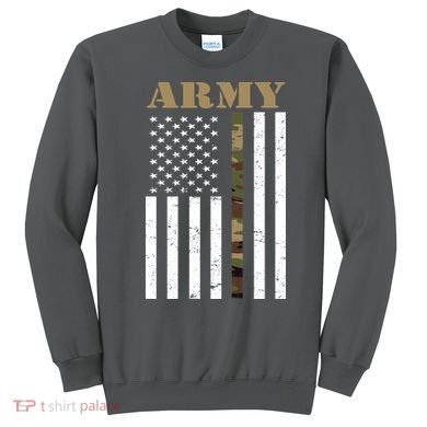 Army Flag Thin Camo Line Sweatshirt