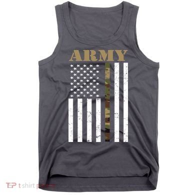 Army Flag Thin Camo Line Tank Top