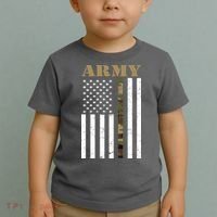 Army Flag Thin Camo Line Toddler T-Shirt thumb 2