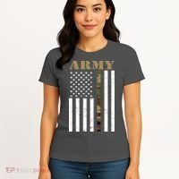 Army Flag Thin Camo Line Women's T-Shirt thumb 4