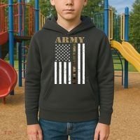 Army Flag Thin Camo Line Kids Hoodie thumb 2