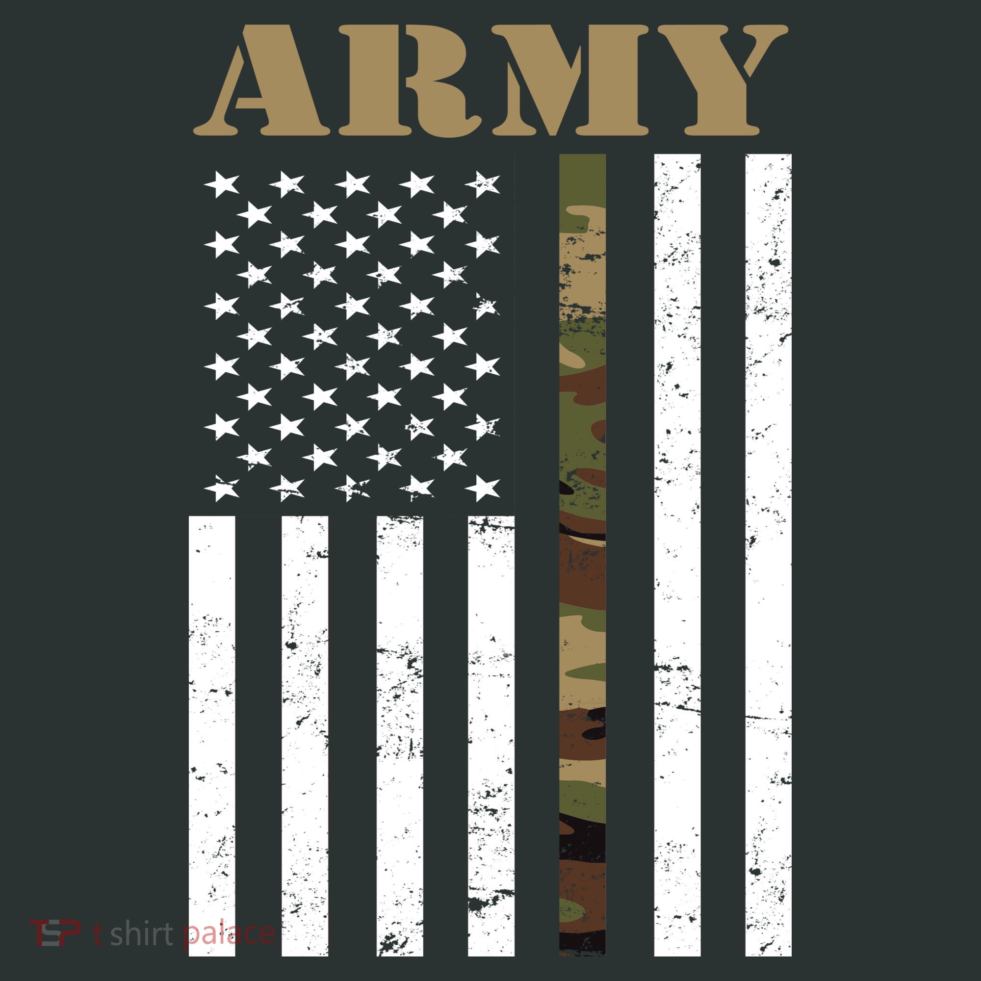 Army Flag Thin Camo Line Kids Hoodie