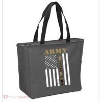 Army Flag Thin Camo Line Tote Bag thumb 2