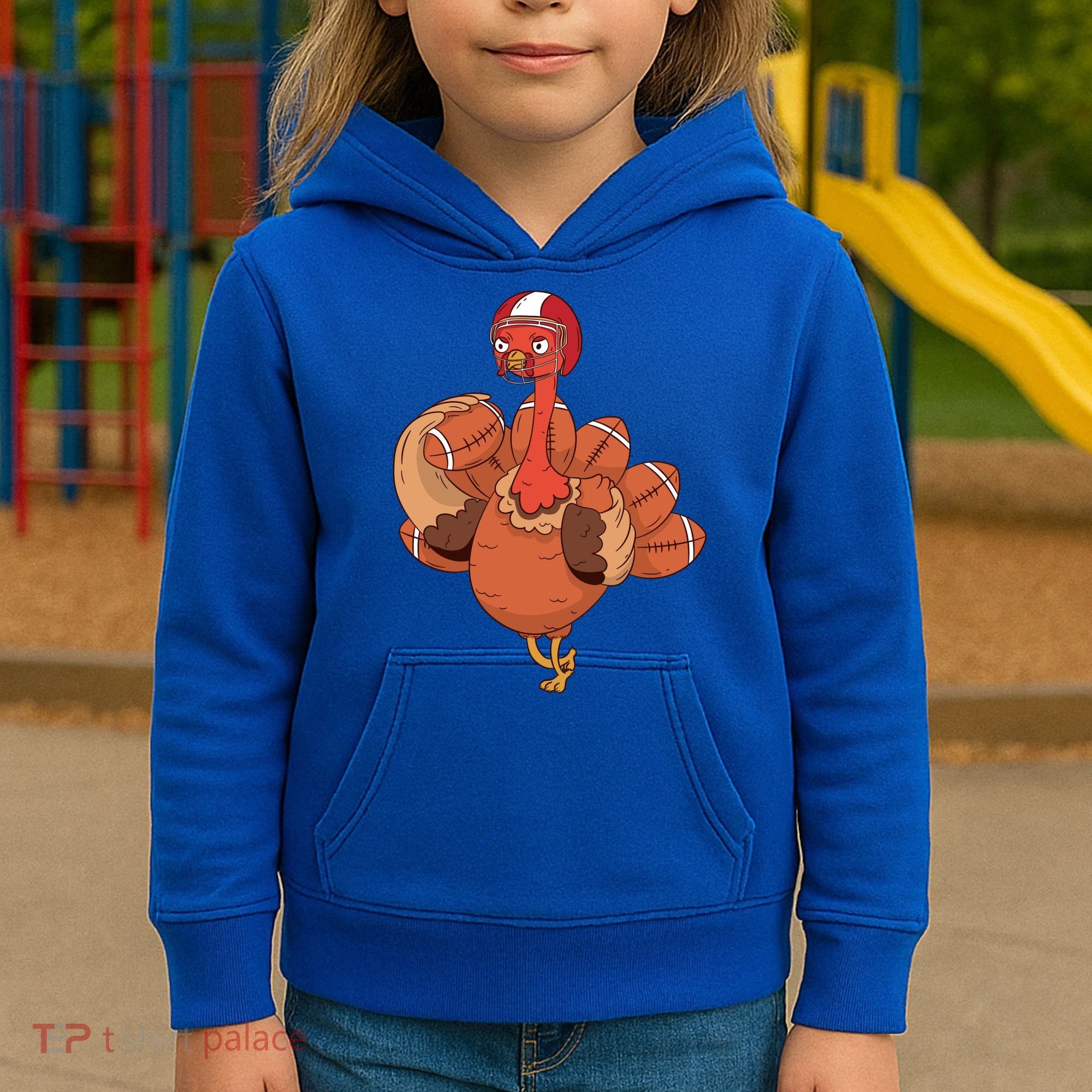American Football Turkey Kids Hoodie