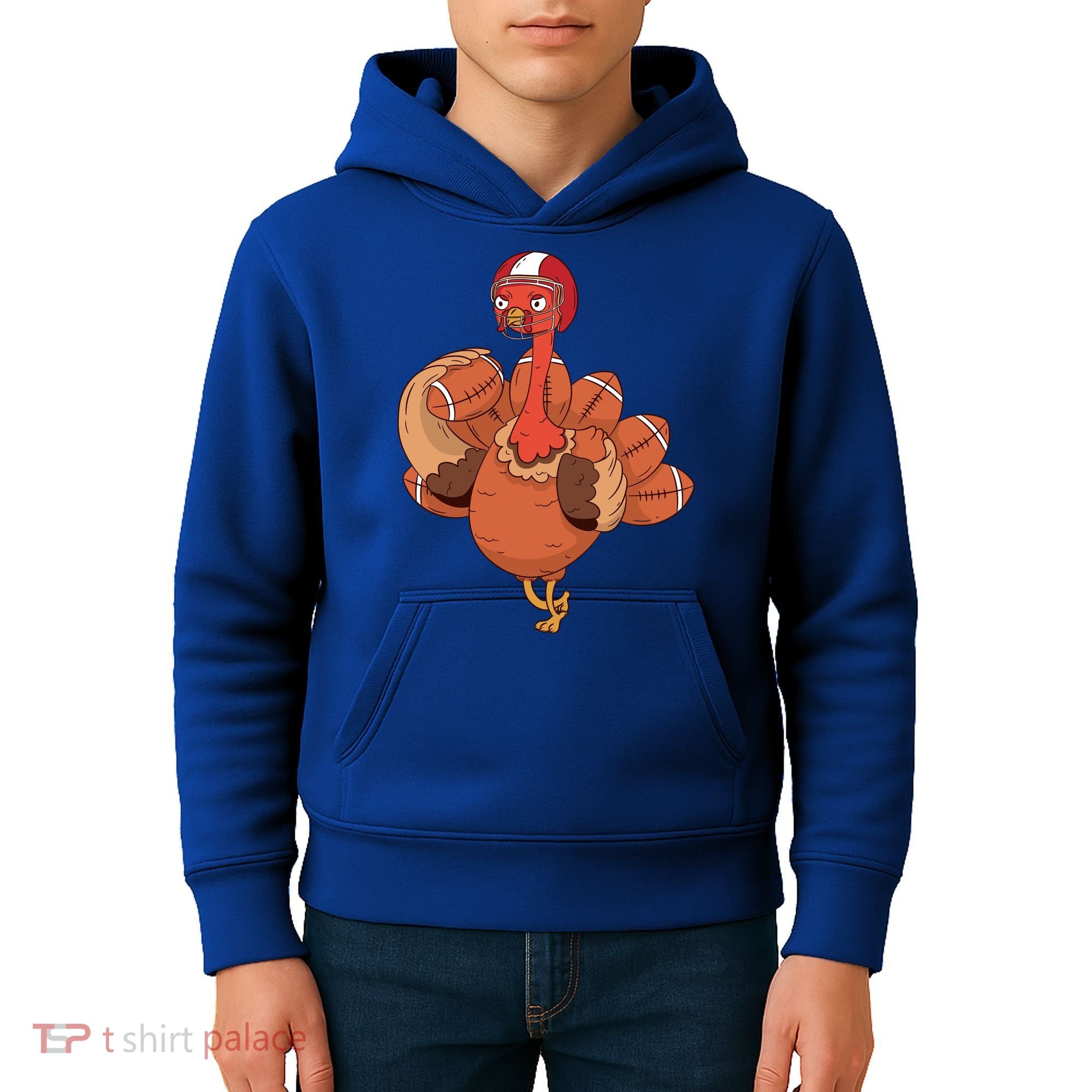 American Football Turkey Kids Hoodie