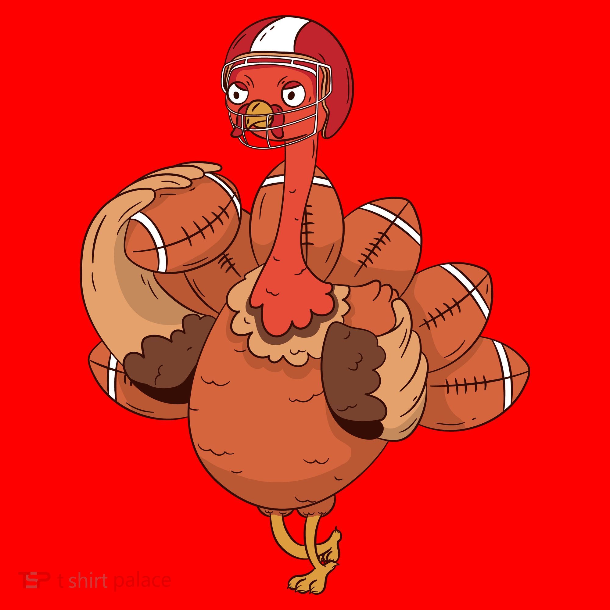 American Football Turkey Santa Hat
