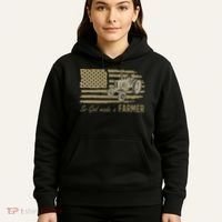 American Flag Tractor So God Made A Farmer Hoodie thumb 5