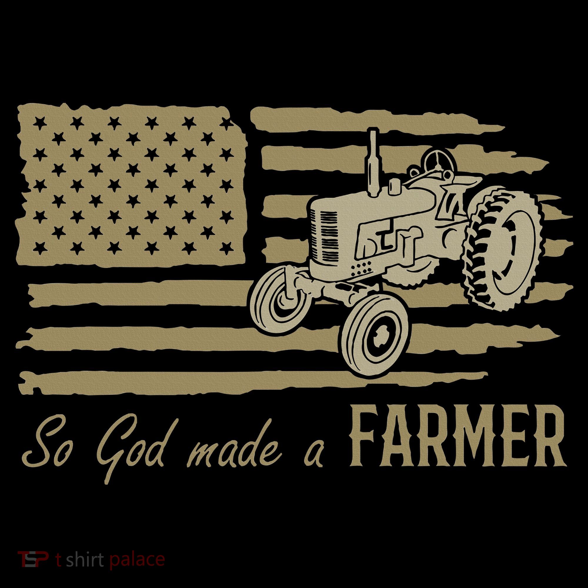 American Flag Tractor So God Made A Farmer Sweatshirt