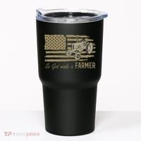 American Flag Tractor So God Made A Farmer Tumbler thumb 0