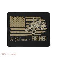 American Flag Tractor So God Made A Farmer Mousepad thumb 0